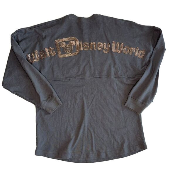 Walt Disney World Parks Grey Gold Sequins Spirit Jersey Size XS - Picture 2 of 4